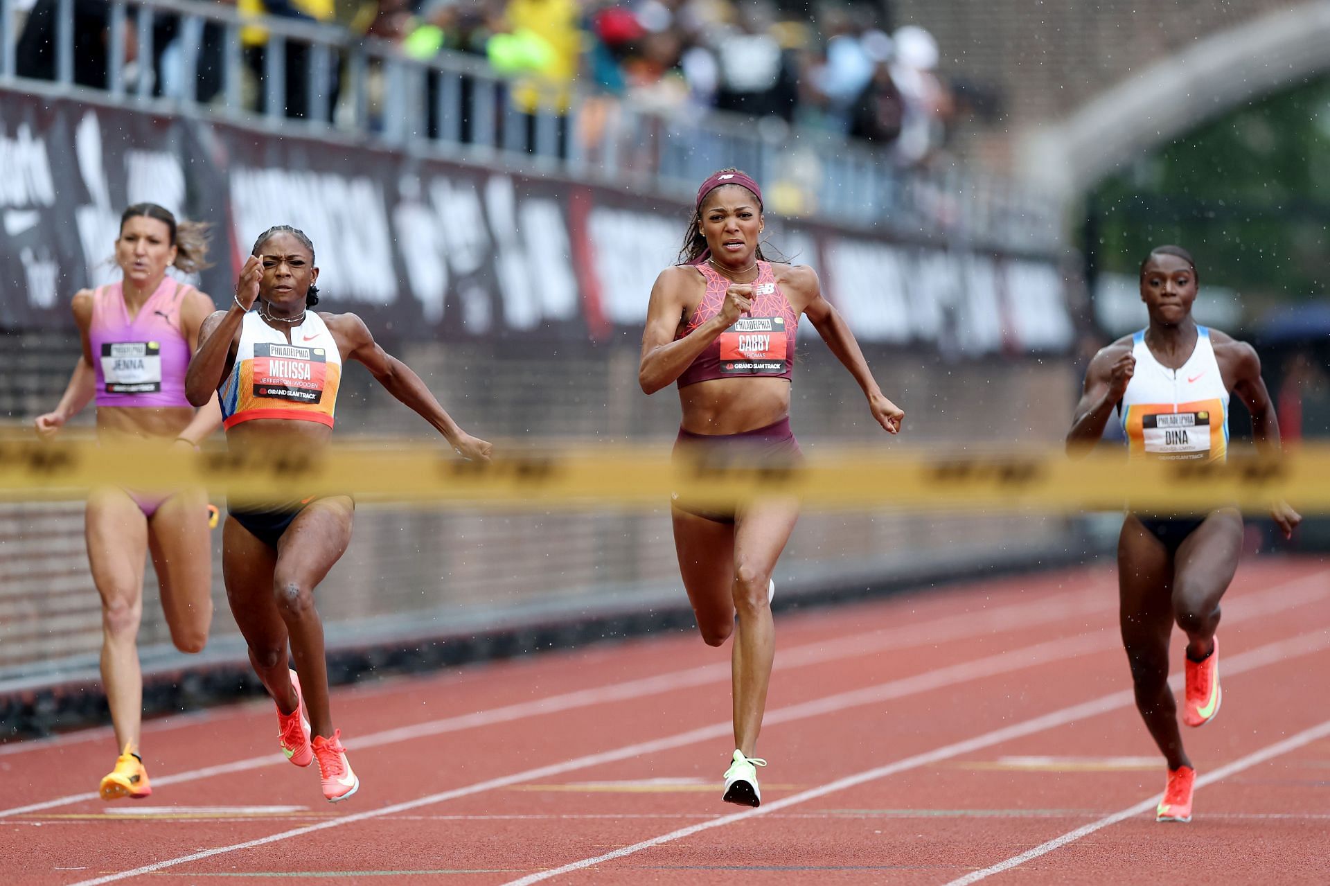 Gabby Thomas at the Grand Slam Track - Philadelphia - (Source: Getty)